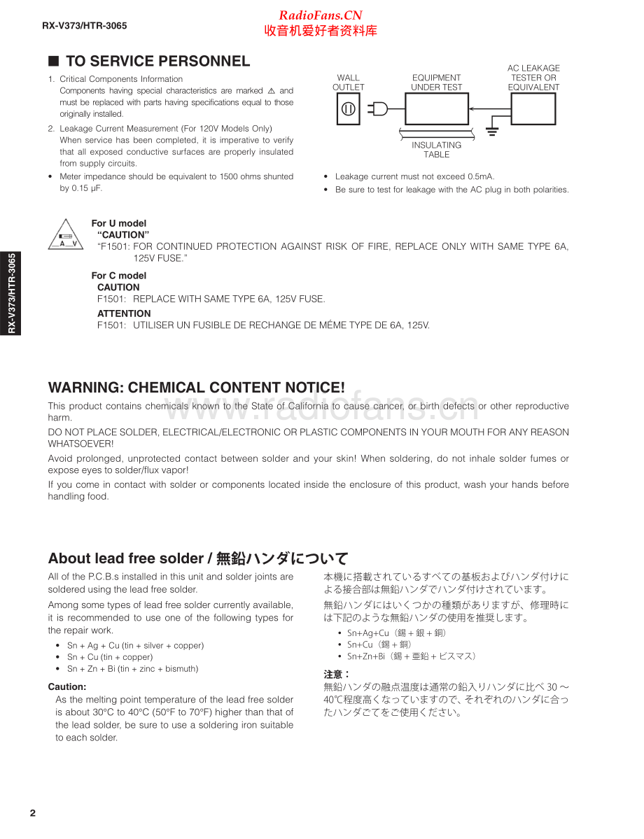 Yamaha-HTR3065-avr-sm 维修电路原理图.pdf_第2页