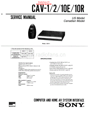 Sony-CAV2-avi-sm 维修电路原理图.pdf