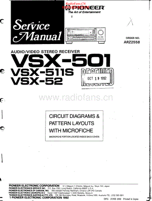 Pioneer-VSX511S-avr-sm 维修电路原理图.pdf