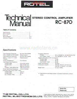 Rotel-RC870-pre-sm 维修电路原理图.pdf
