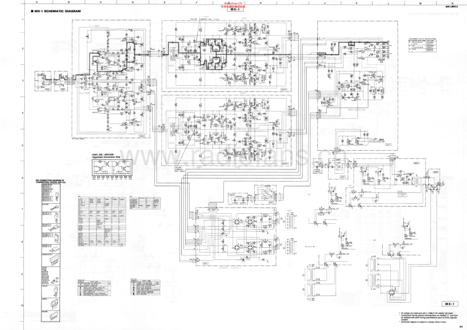 Yamaha-MX1-pwr-sch 维修电路原理图.pdf_第1页