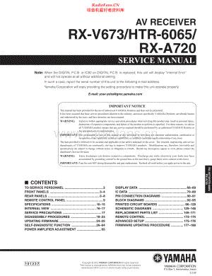 Yamaha-RXV673-avr-sm 维修电路原理图.pdf