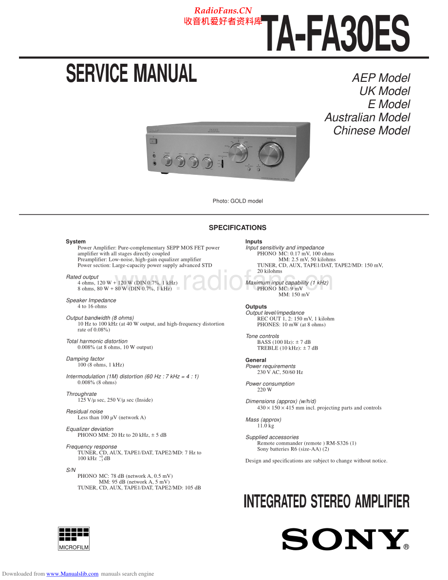 Sony-TAFA30ES-int-sm 维修电路原理图.pdf_第1页