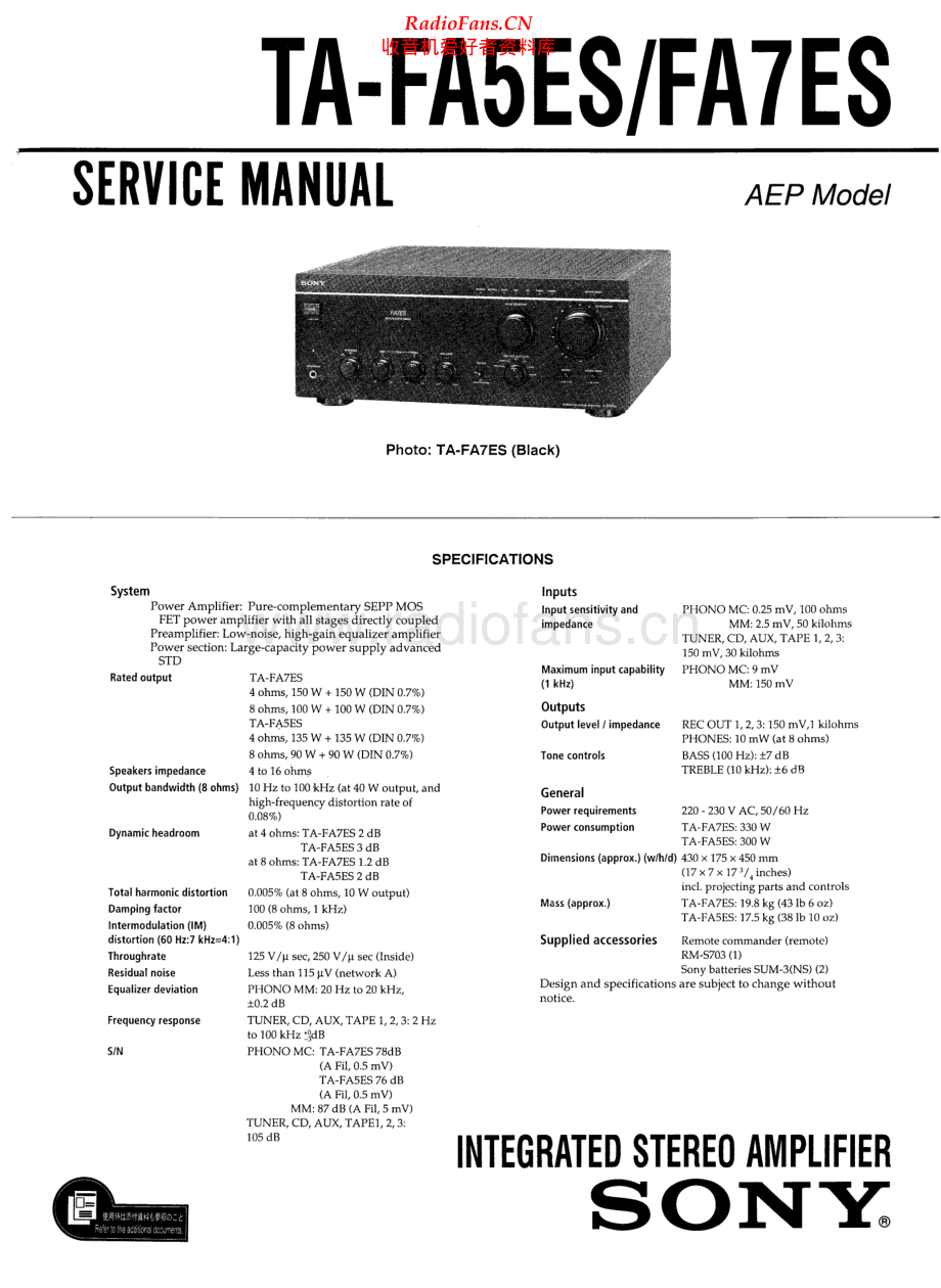 Sony-TAFA7ES-int-sm 维修电路原理图.pdf_第1页