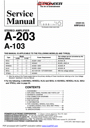 Pioneer-A103-int-sm 维修电路原理图.pdf