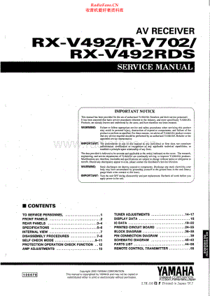 Yamaha-RV702-avr-sm(1) 维修电路原理图.pdf