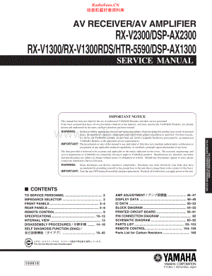 Yamaha-DSPAX1300-avr-sm 维修电路原理图.pdf