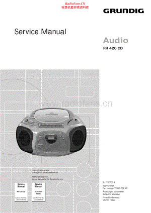 Grundig-RR420CD-tr-sm维修电路原理图.pdf