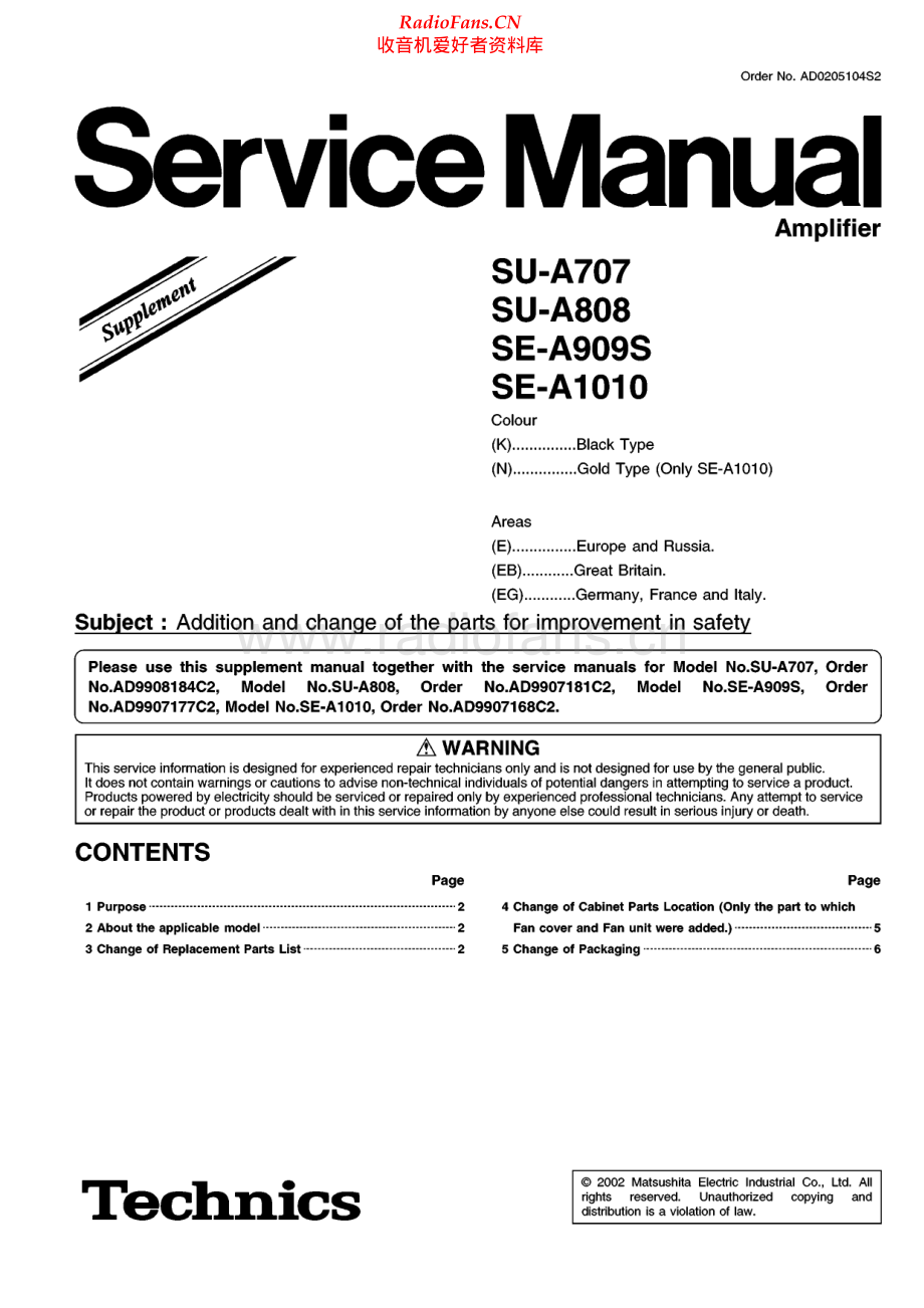 Technics-SUA707-pwr-sup1(1) 维修电路原理图.pdf_第1页
