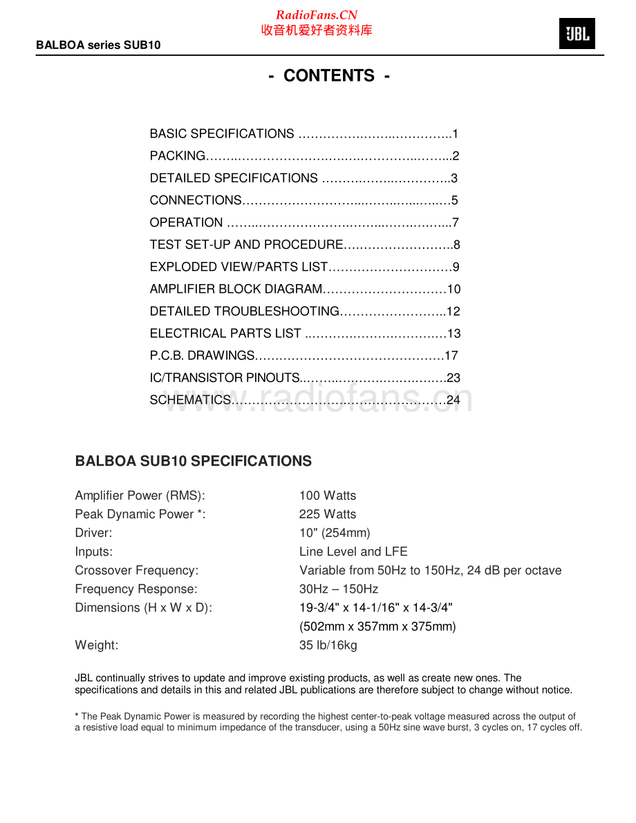 JBL-SUB10-sub-sm 维修电路原理图.pdf_第2页