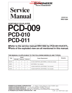 Pioneer-PCD009_PCD011-pcd-sm 维修电路原理图.pdf