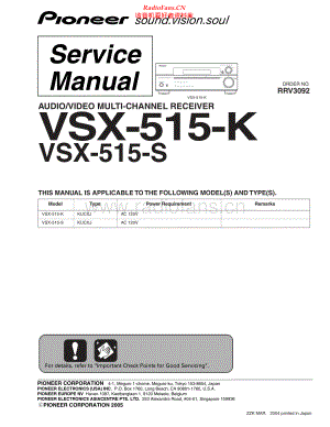 Pioneer-VSX515S-avr-sm 维修电路原理图.pdf