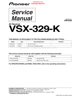 Pioneer-VSX329K-avr-sm 维修电路原理图.pdf