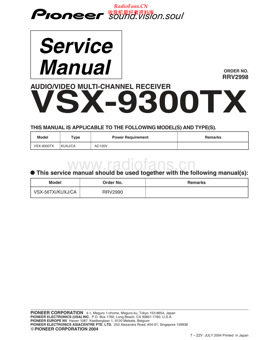 Pioneer-VSX9300TX-avr-sm 维修电路原理图.pdf_第1页