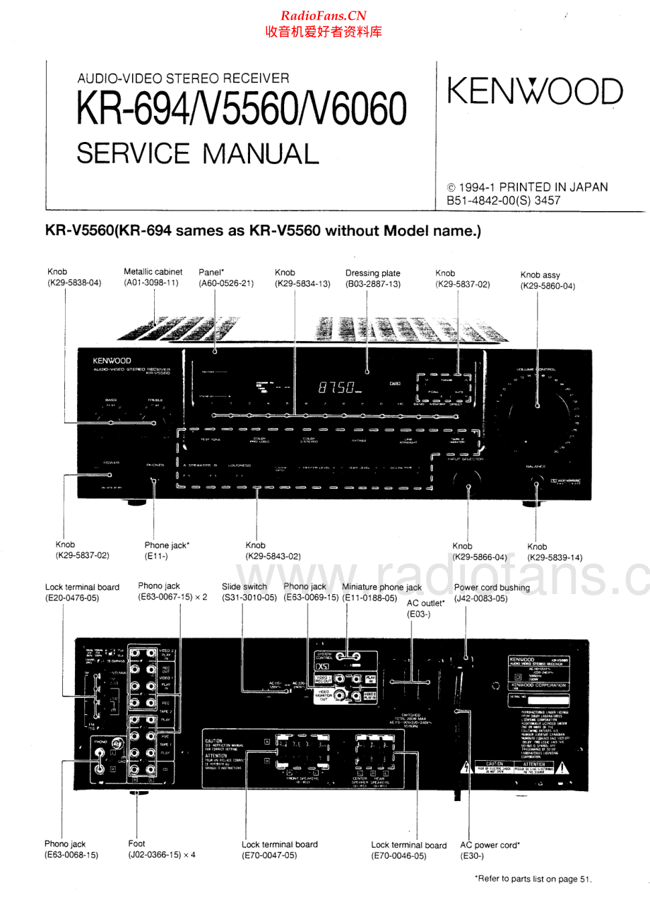 Kenwood-V5560-avr-sm 维修电路原理图.pdf_第1页