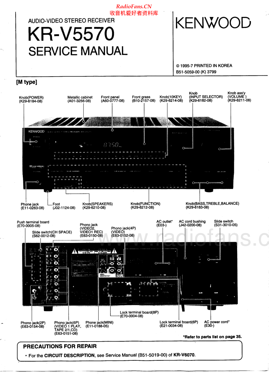 Kenwood-KRV5570-avr-sm 维修电路原理图.pdf_第1页