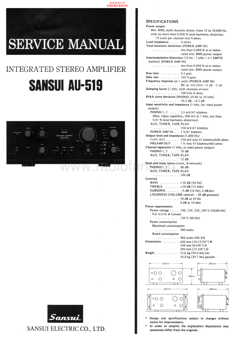 Sansui-AU519-int-sm 维修电路原理图.pdf_第1页