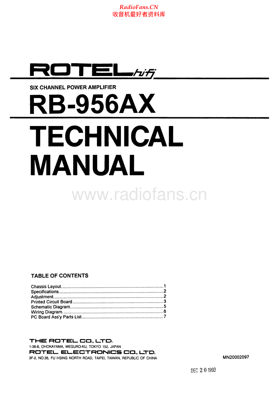 Rotel-RB956AX-pwr-sm 维修电路原理图.pdf_第1页