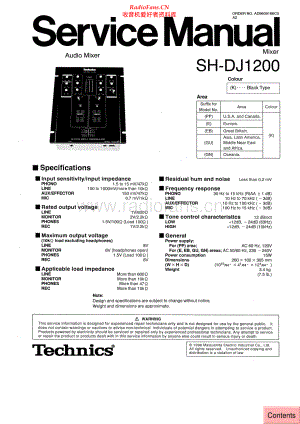Technics-SHDJ1200-mix-sm 维修电路原理图.pdf