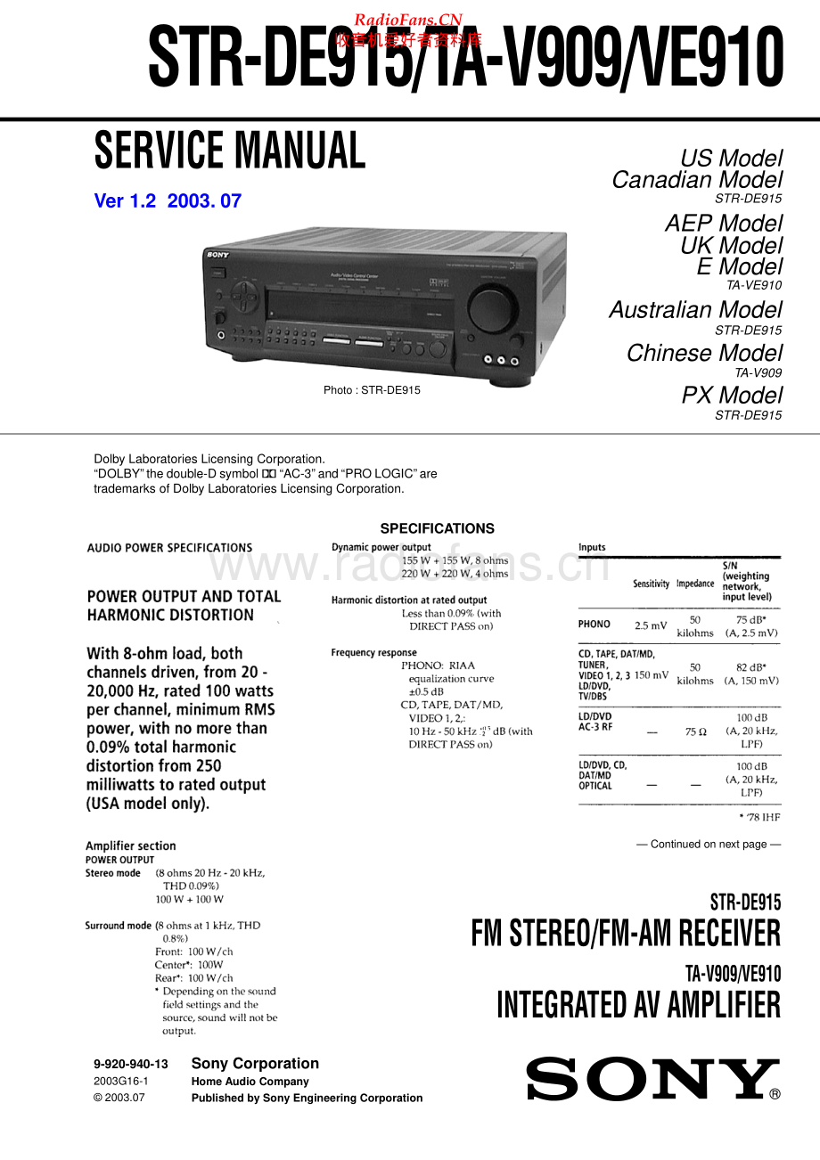 Sony-TAVE910-ava-sm 维修电路原理图.pdf_第1页