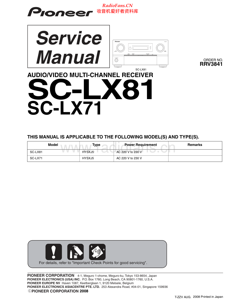 Pioneer-SCLX71-avr-sm 维修电路原理图.pdf_第1页