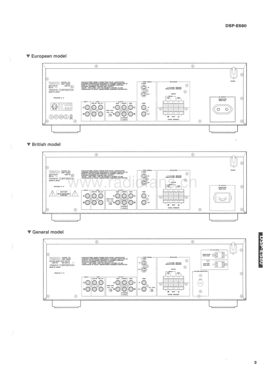 Yamaha-DSPE580-avr-sm 维修电路原理图.pdf_第3页