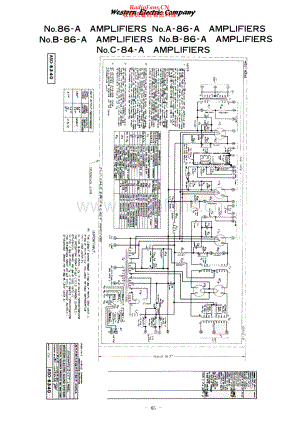 WesternElectric-A86A-amp-sch 维修电路原理图.pdf