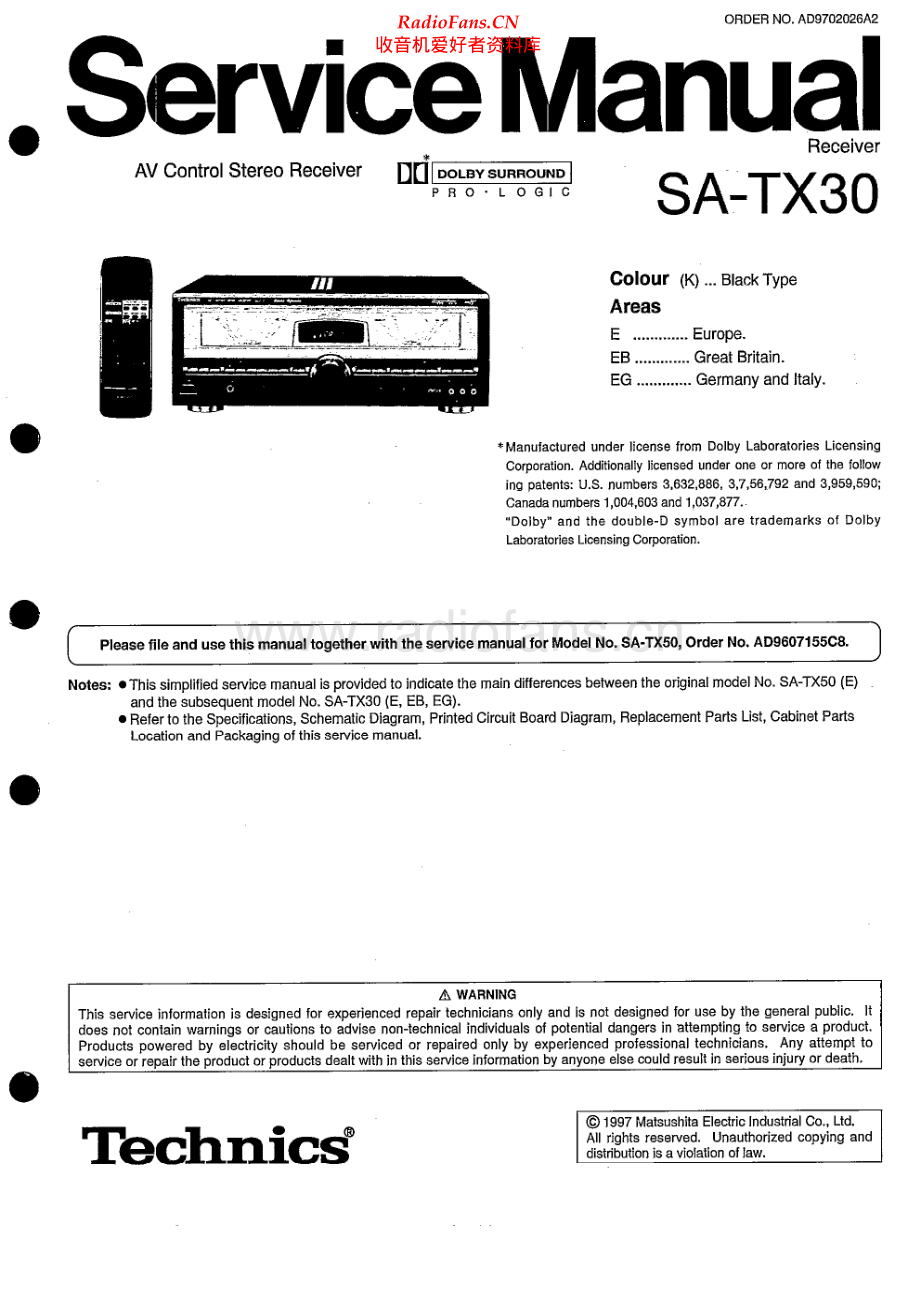 Technics-SATX30-avr-sm 维修电路原理图.pdf_第1页