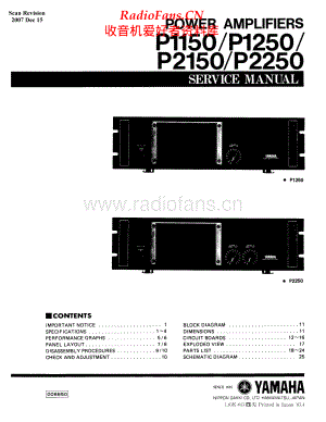 Yamaha-P2250-pwr-sm 维修电路原理图.pdf
