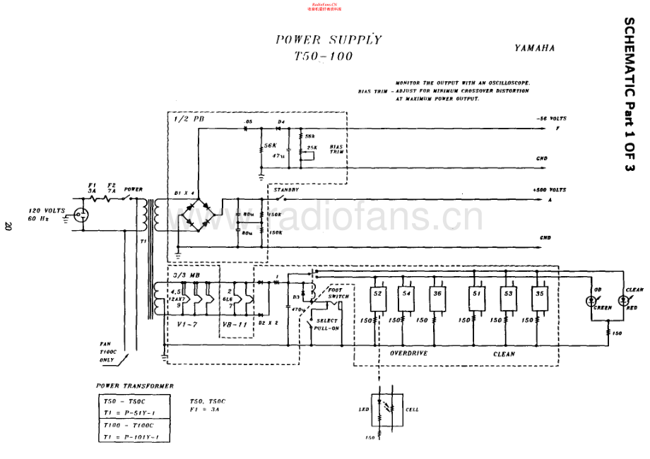 Yamaha-T100-pwr-sch(1) 维修电路原理图.pdf_第1页