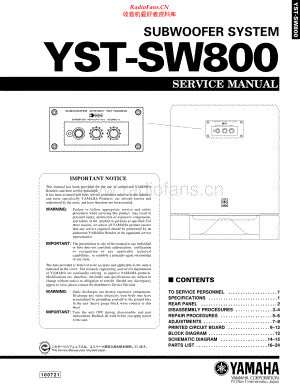 Yamaha-YSTSW800-sub-sm 维修电路原理图.pdf