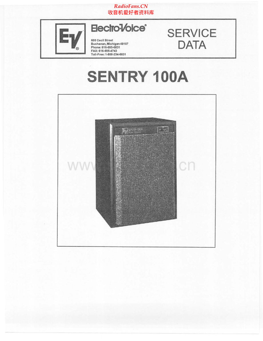 ElectroVoice-Sentry100A-spk-sm维修电路原理图.pdf_第1页