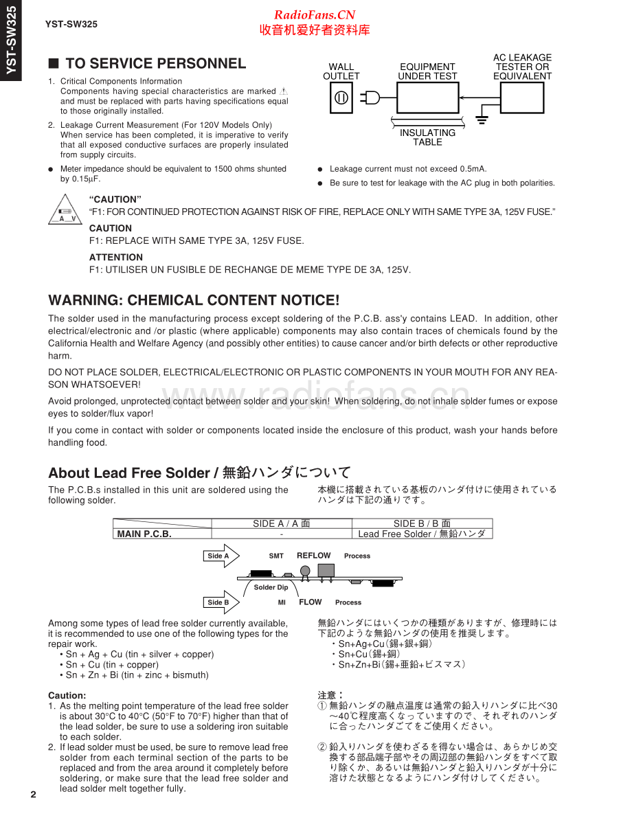 Yamaha-YSTSW325-sub-sm 维修电路原理图.pdf_第2页