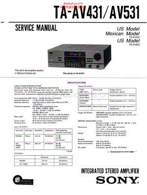 Sony-TAAV431-int-sm 维修电路原理图.pdf