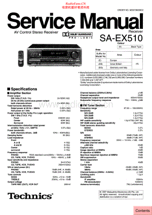 Technics-SAEX510-avr-sm 维修电路原理图.pdf