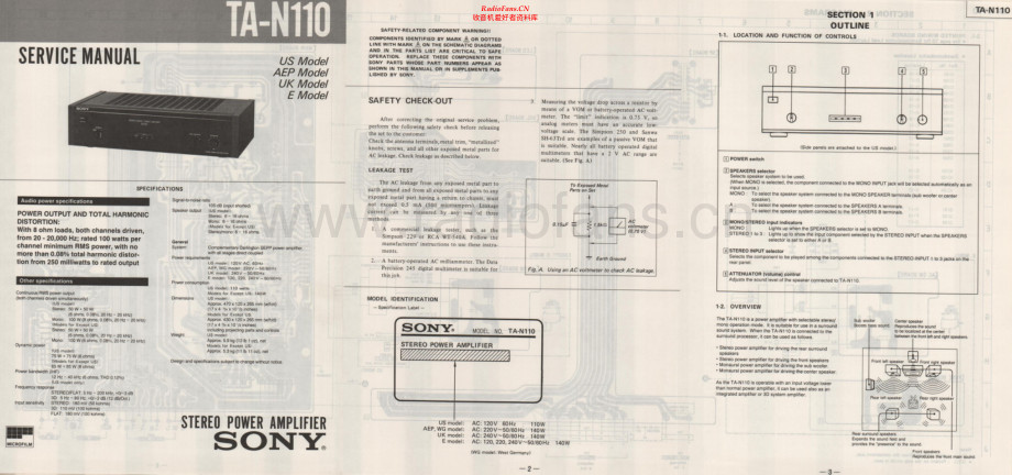 Sony-TAN110-pwr-sm 维修电路原理图.pdf_第1页