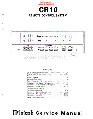 McIntosh-CR10-rem-sm(1) 维修电路原理图.pdf