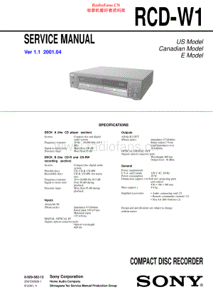 Sony-RCDW1-rcd-sm 维修电路原理图.pdf