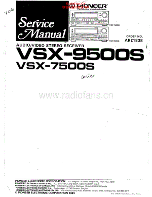 Pioneer-VSX7500S-avr-sm 维修电路原理图.pdf
