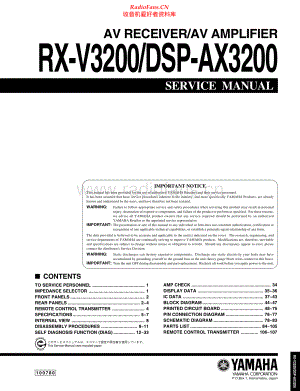 Yamaha-DSPAX3200-avr-sm 维修电路原理图.pdf