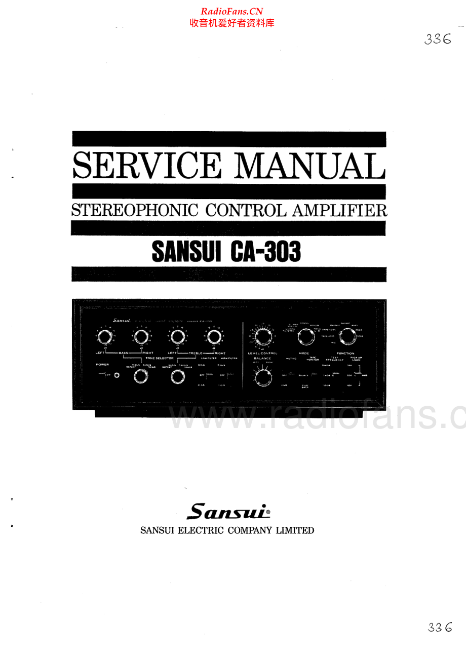 Sansui-CA303-pre-sm 维修电路原理图.pdf_第1页