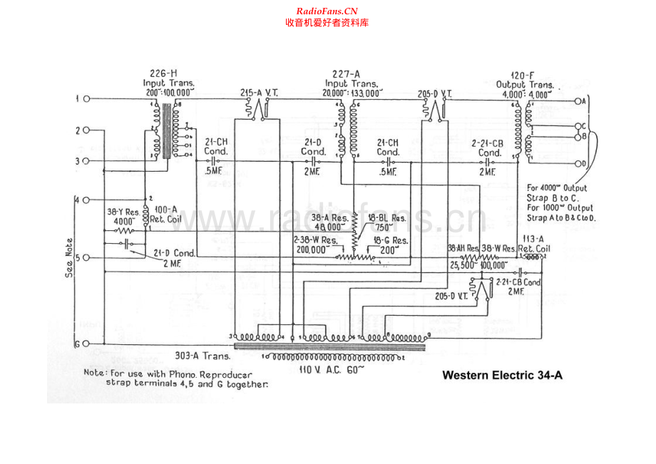 WesternElectric-WE34A-amp-sch 维修电路原理图.pdf_第1页
