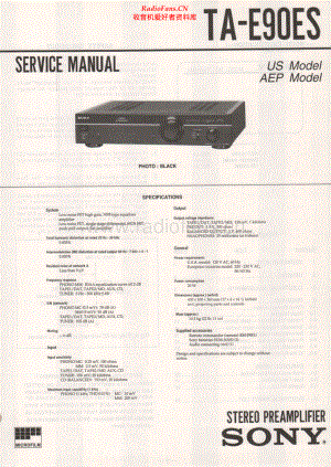 Sony-TAE90ES-pre-sm 维修电路原理图.pdf