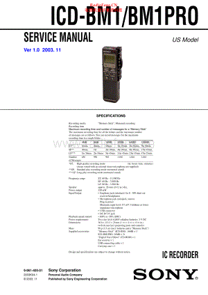 Sony-ICDBM1-rm-sm 维修电路原理图.pdf