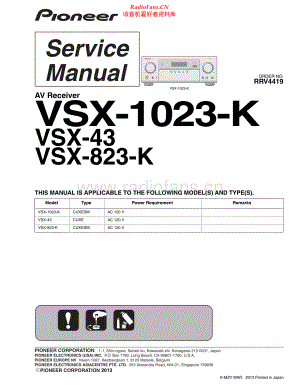Pioneer-VSX43-avr-sm 维修电路原理图.pdf