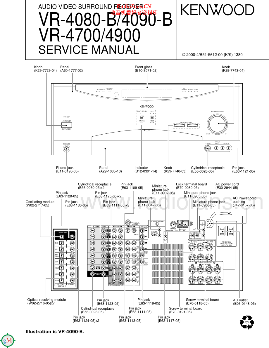 Kenwood-VR4080B-avr-sm 维修电路原理图.pdf_第1页