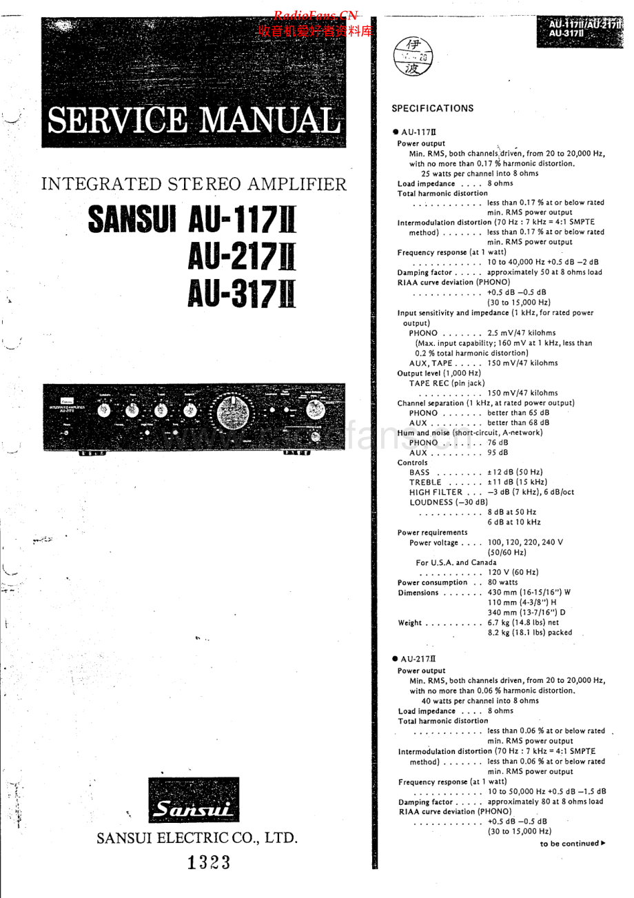 Sansui-AU117II-int-sm 维修电路原理图.pdf_第1页
