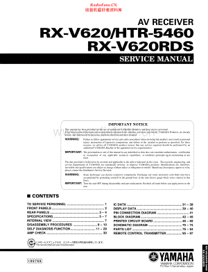 Yamaha-RXV620-avr-sm 维修电路原理图.pdf