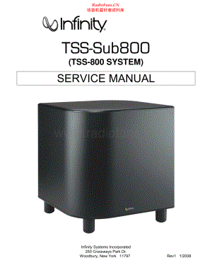 Infinity-TSS800-sub-sm 维修电路原理图.pdf