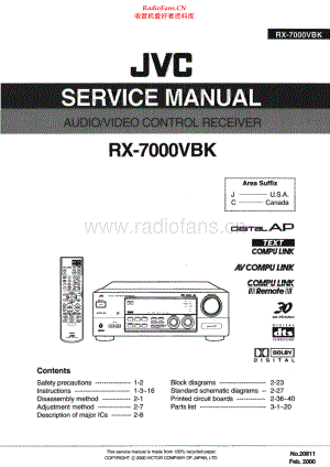 JVC-RX7000VBK-avr-sm 维修电路原理图.pdf